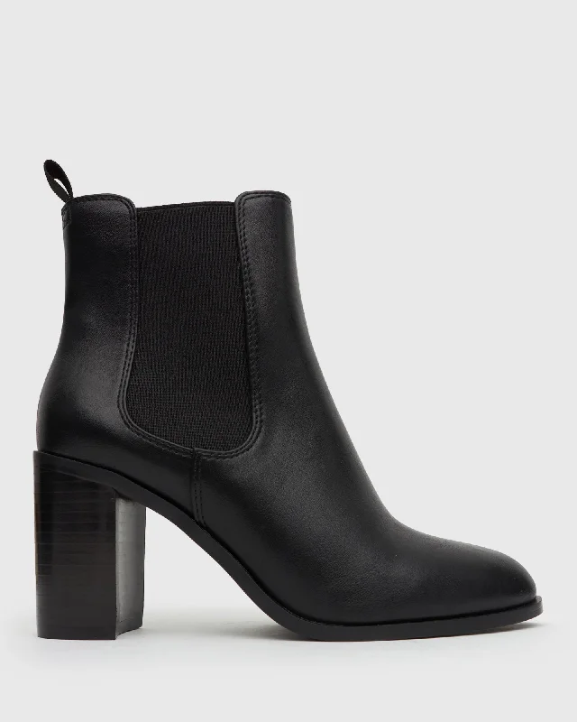 RILEY Block Heel Ankle Boots