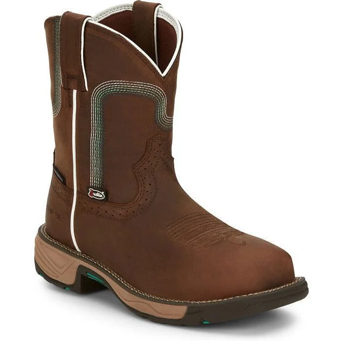 Justin Women's Rush 8" CT WP Western Work Boot -Brown- SE4360