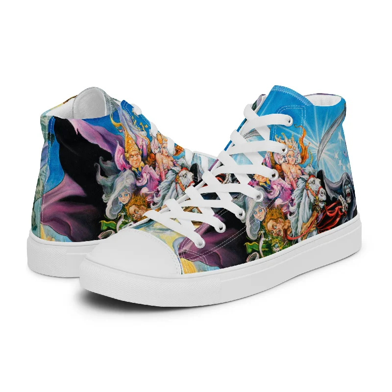 Mort Men’s High Top Canvas Shoes -  Free Shipping! *US SIZES SHOWN! USE CHART!