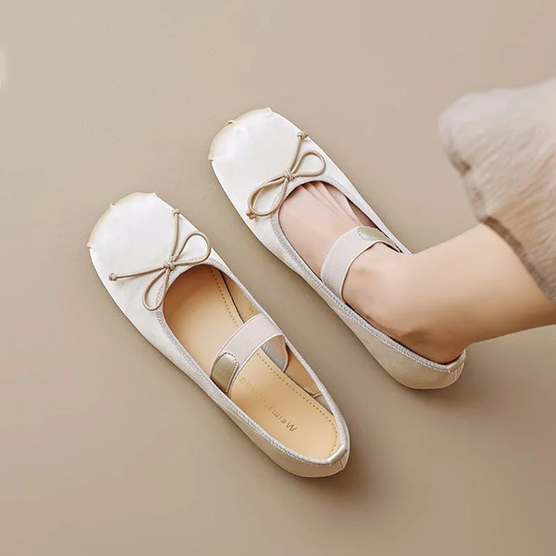 Women Cute Soft Canvas Flats Ballet Shoes