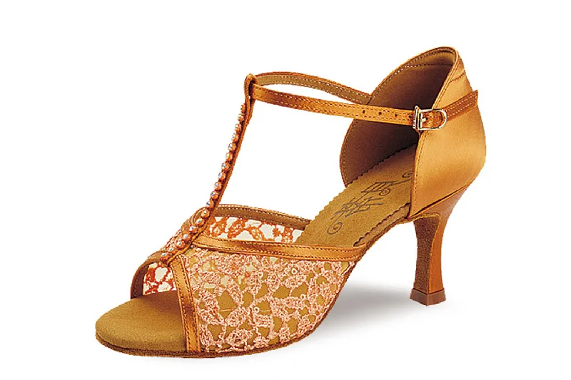 BD Dance 233 Lace Ladies Latin Dance Shoe with T-Strap