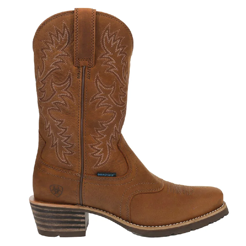 Hybrid Roughstock Embroidered Waterproof Square Toe Cowboy Boots