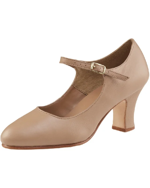 Capezio Manhattan Leather 2.5" Character Shoes - 653 Womens