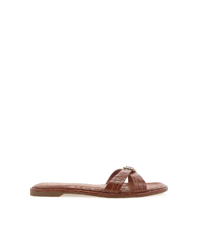 PERLINE - DARK TAN CROC