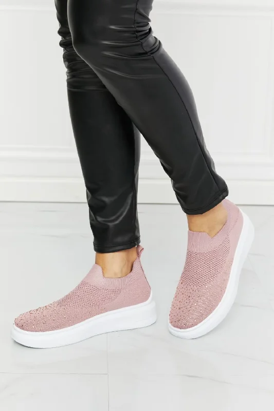 Rhinestone Decor Slip-On Shoes