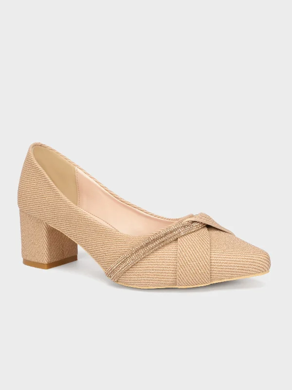 Women's "ALBALI" Formal Block Heel Courts