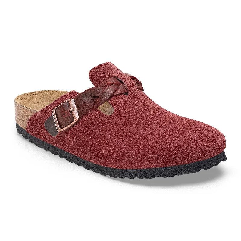 Birkenstock Boston Braid zinfandel suede