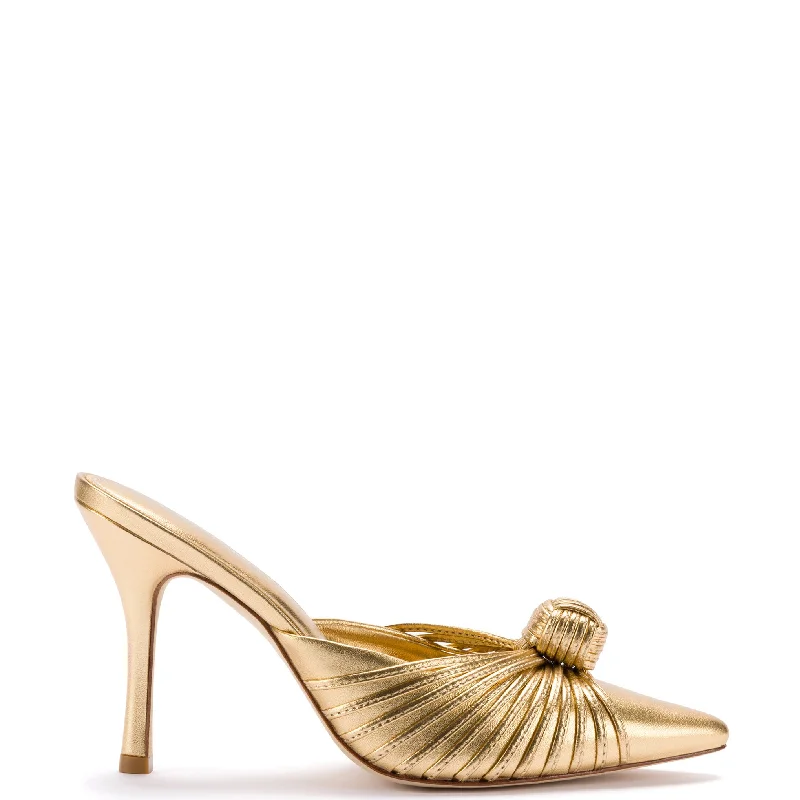 Valerie Pump In Gold Metallic Leather