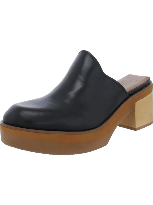 Katrese Womens Leather Slip On Mules