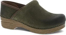 The Professional Clog in Green Burnished Nubuck Leather