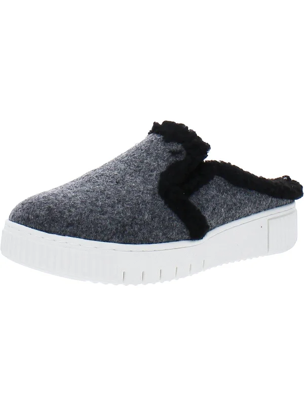 Truly-Cozy Womens Faux Fur Lined Slip On Mules